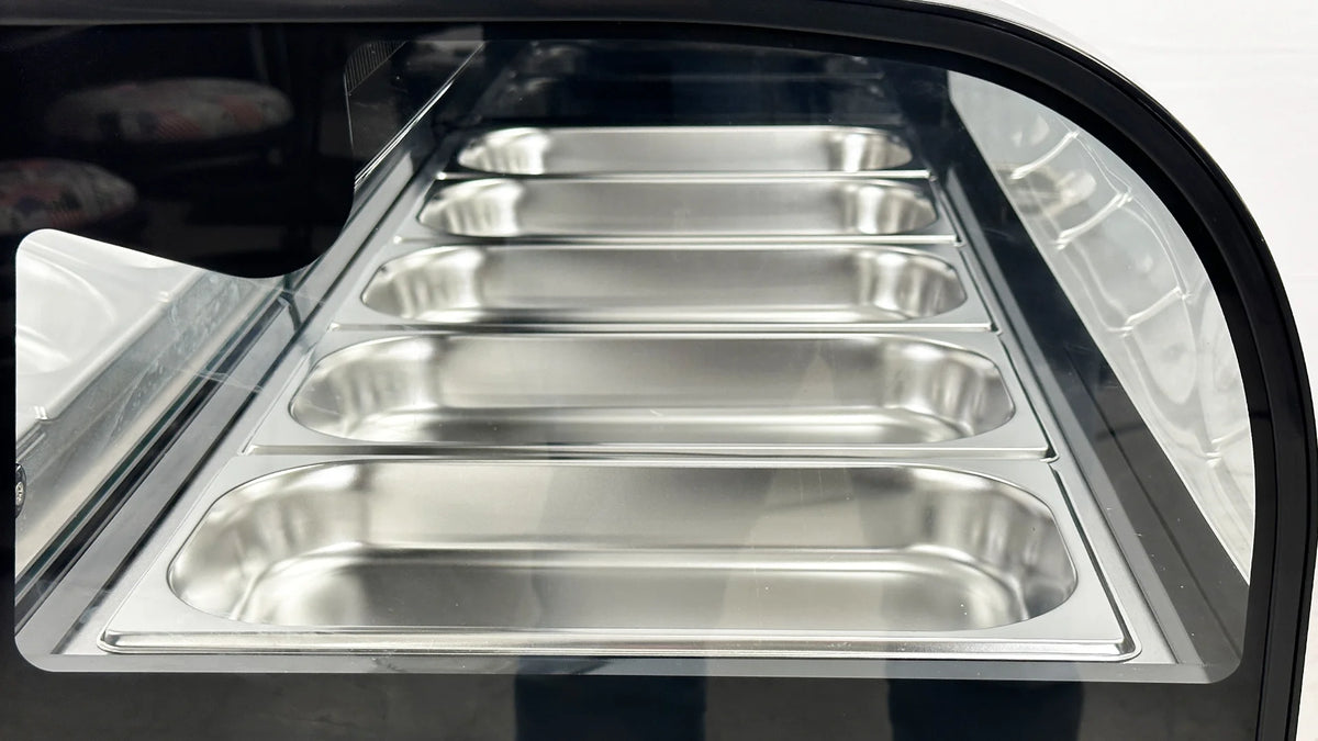 Black Curved Sushi Refrigerated Display Case P375