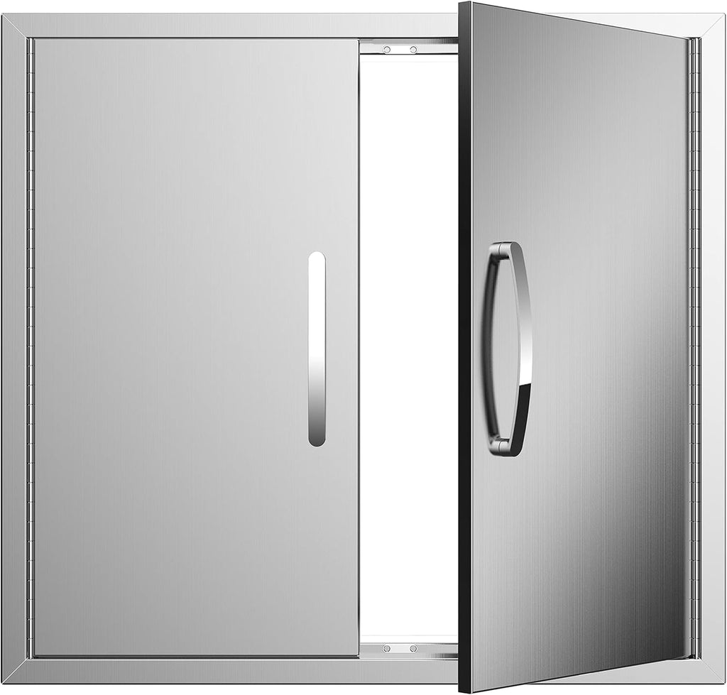 Stainless Steel Double BBQ Door 26W x 24H Inch E2298