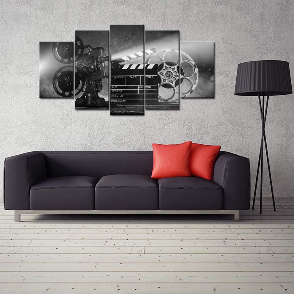 Large 5 Piece Canvas Wall Art Black and White Pictures Ready to Hang F503