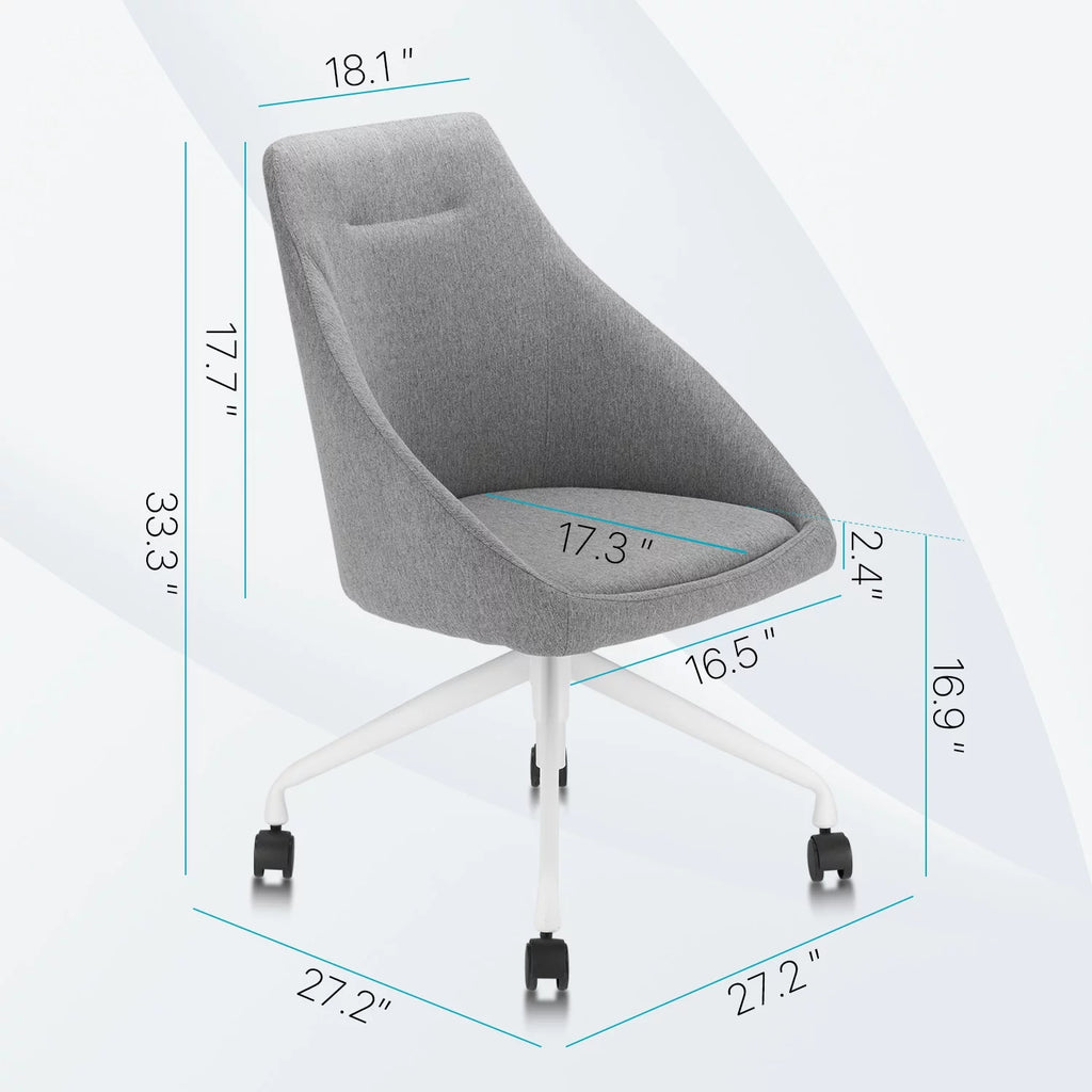 Two-Toned Fabric Swivel Desk Chair J9489