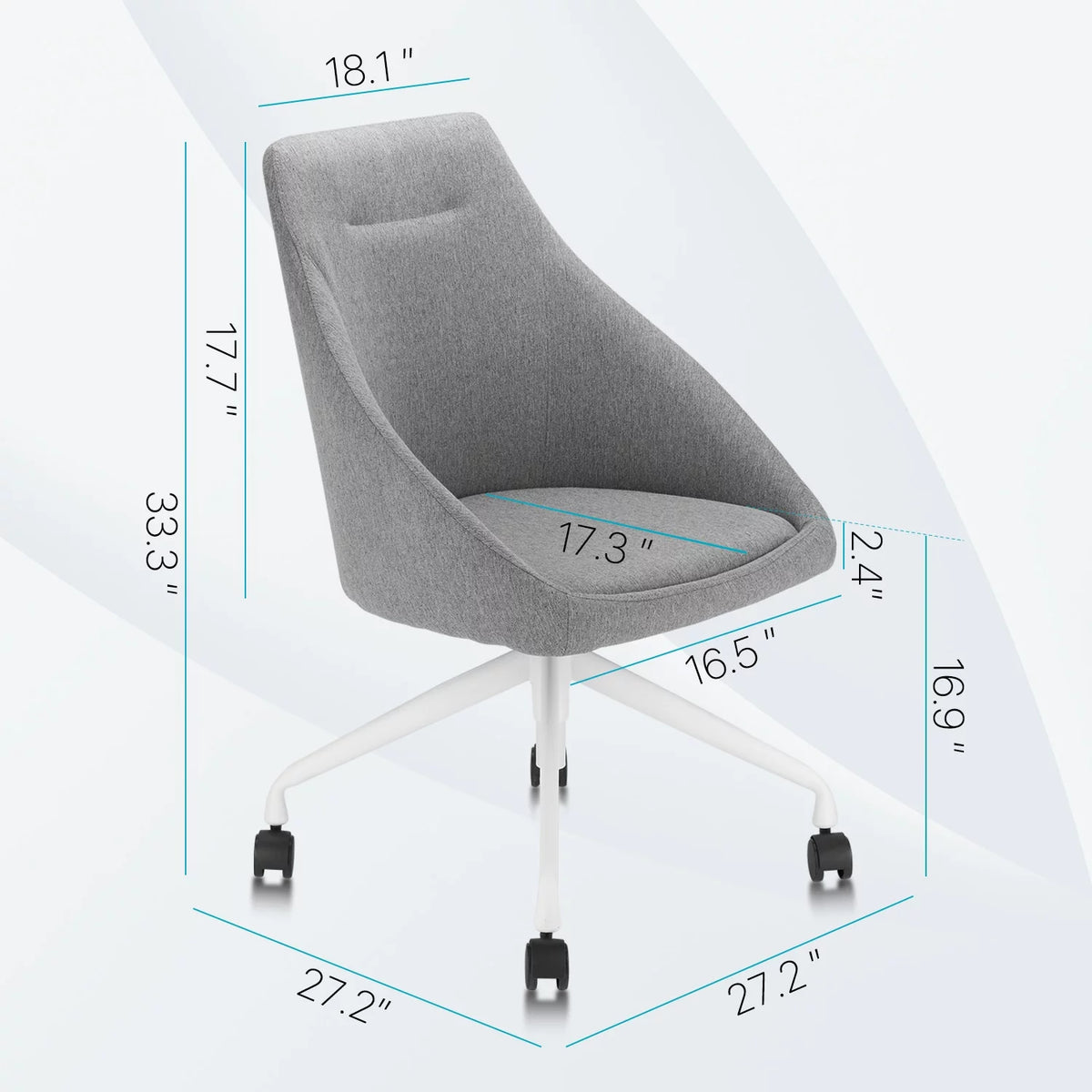Two-Toned Fabric Swivel Desk Chair J9489