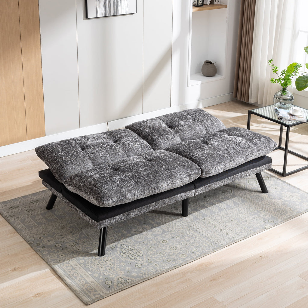 Convertible Sofa Bed Adjustable Lounge Couch with Metal Legs I29984