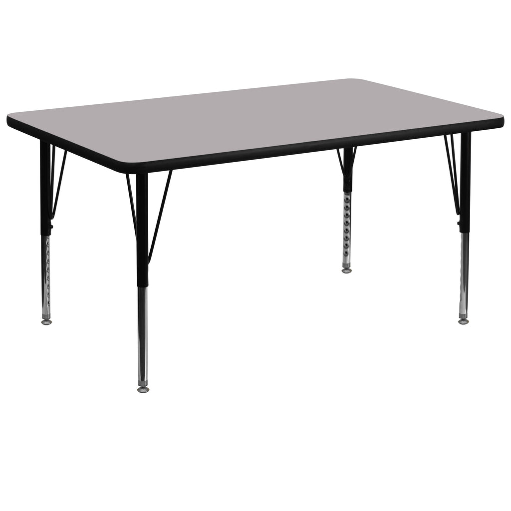 36 W x 72 L Rectangular Grey Thermal Laminate Activity Table R19405