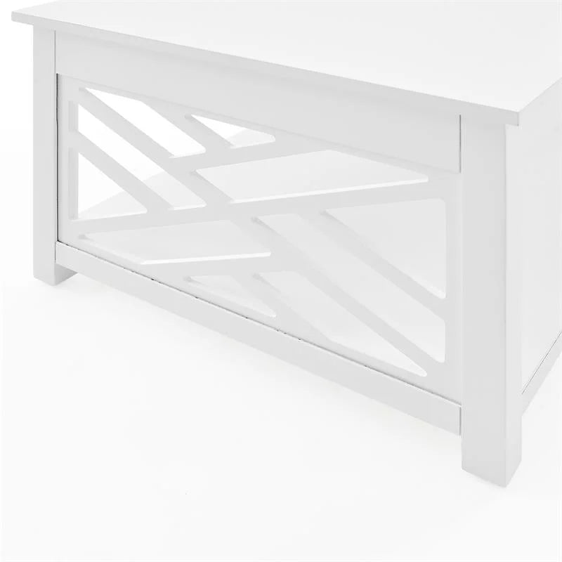 White Wood Coffee Table and Two End Tables K972