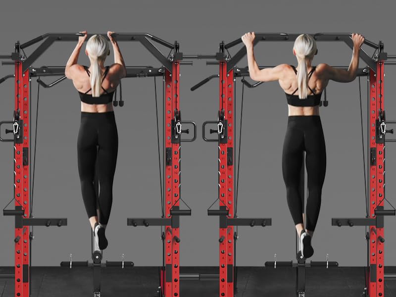 Power Cage with Cable Crossover System for Home Gym K98043