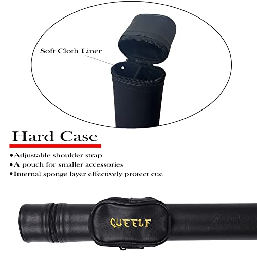 Pool Cue Stick with Hard Case Low Deflection Shaft 19.5-21 oz J62412