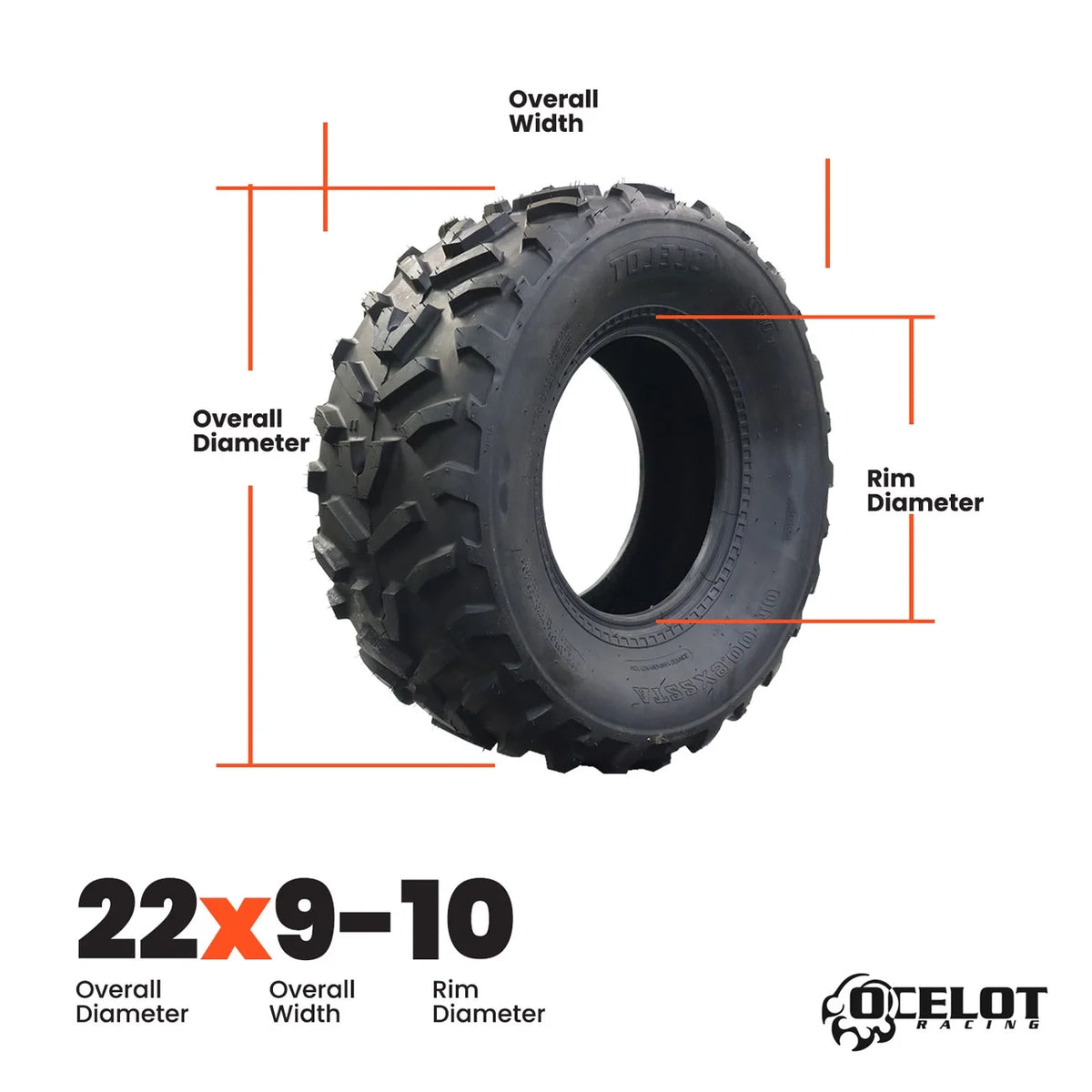 22 x 9 - 10 ATV Tire T412