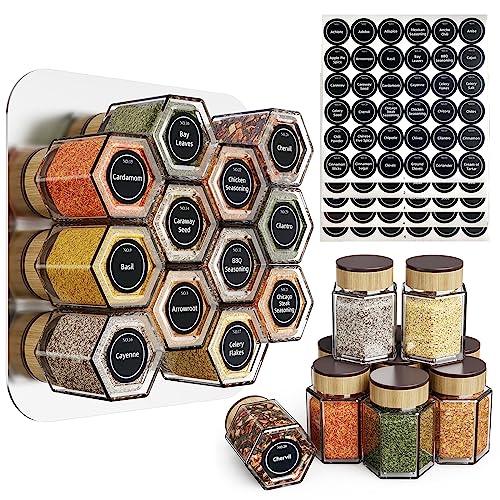 Set of 8 Magnetic Spice Tins with 2 Metal Wall-Plates Z433849