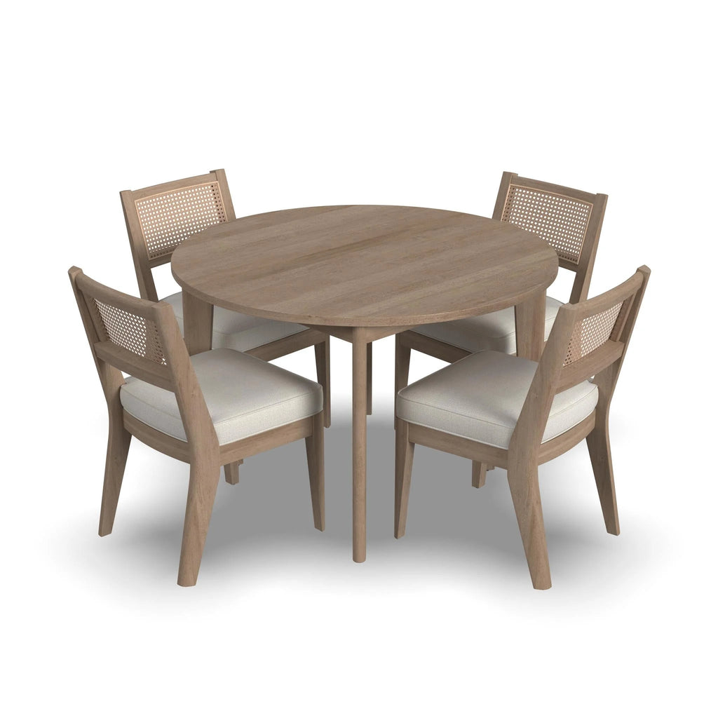 5-Piece Brown Wood Round Dining Set G1579