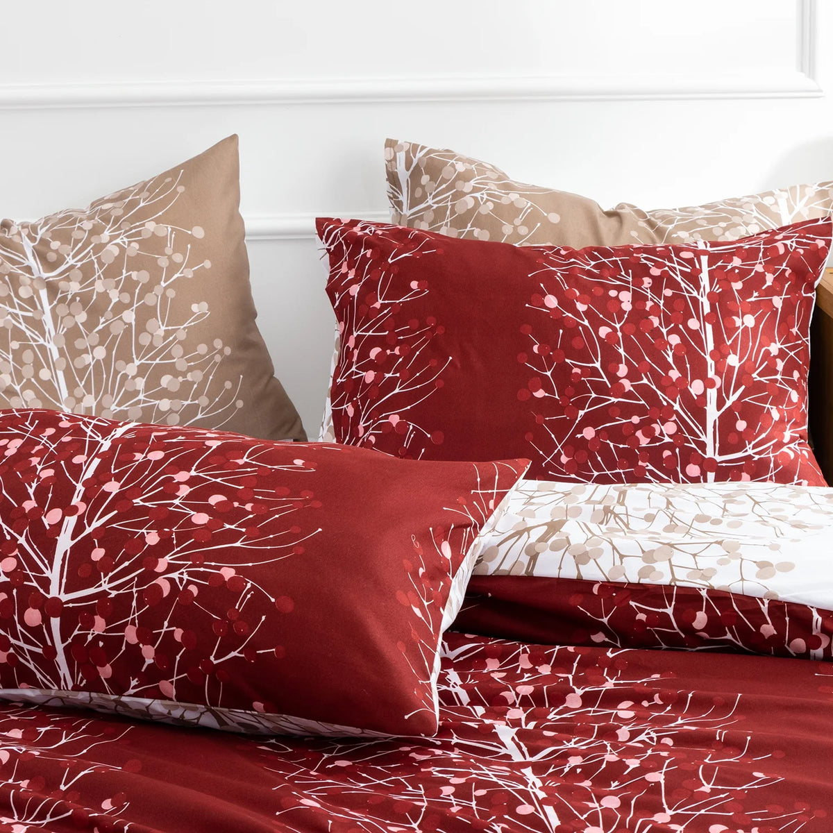 Terracotta Full Floral 3 Pcs Microfiber Comforter Set X5147