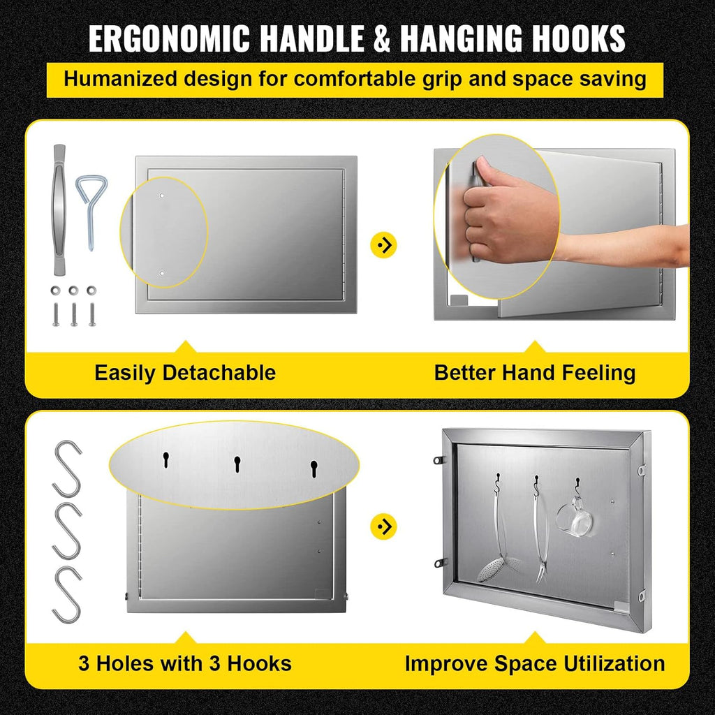 Stainless Steel BBQ Access Door 20W x 14H Inch H675