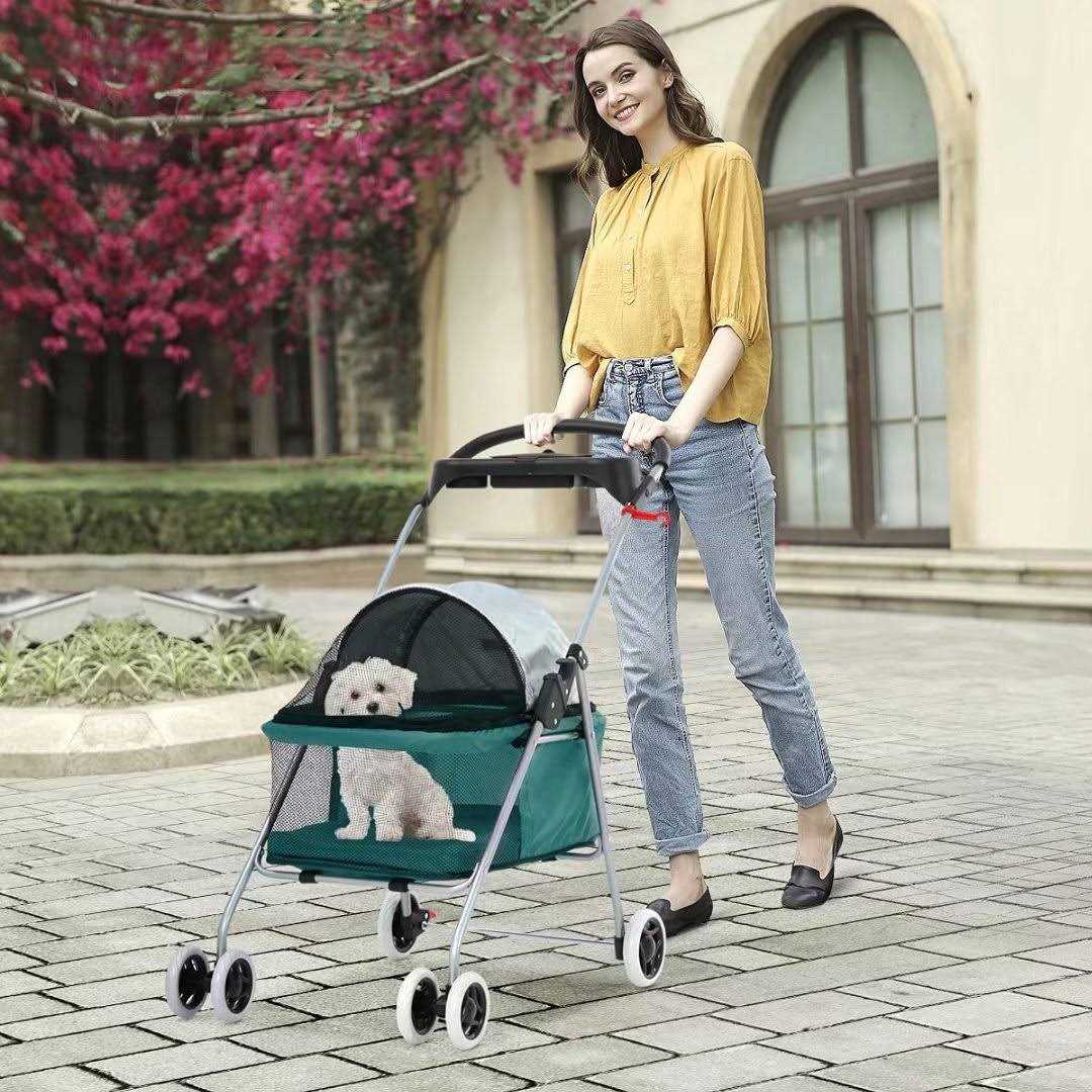 Folding Pet Stroller with Cup Holder B739