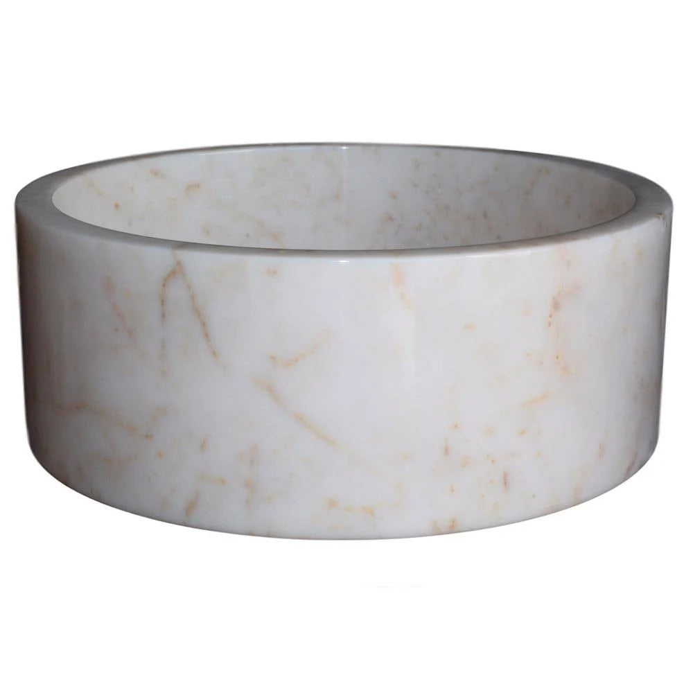 Cylindrical Natural Stone Vessel Sink B780