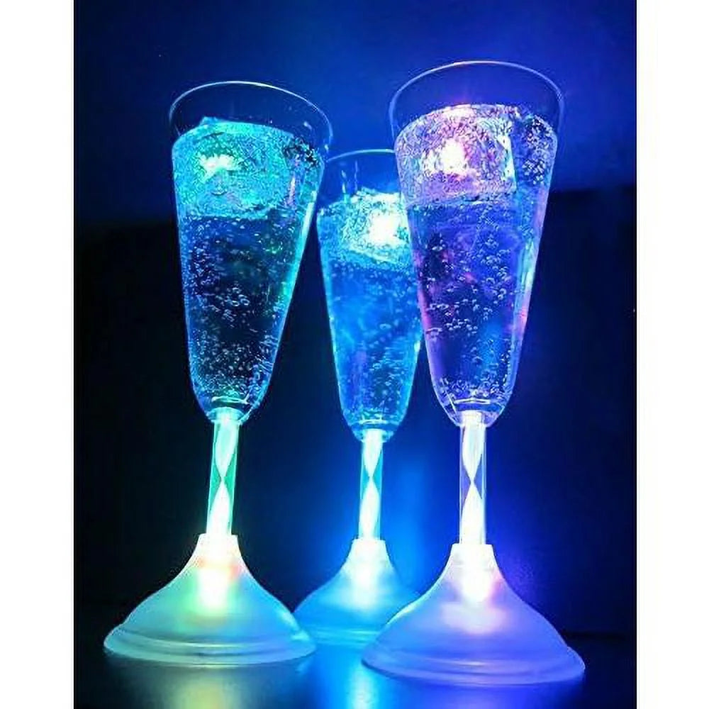 6 Oz LED Light Up Champagne Flutes Set Of 6 P310