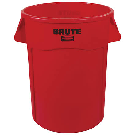 44 Gallon Red Trash Can J1375