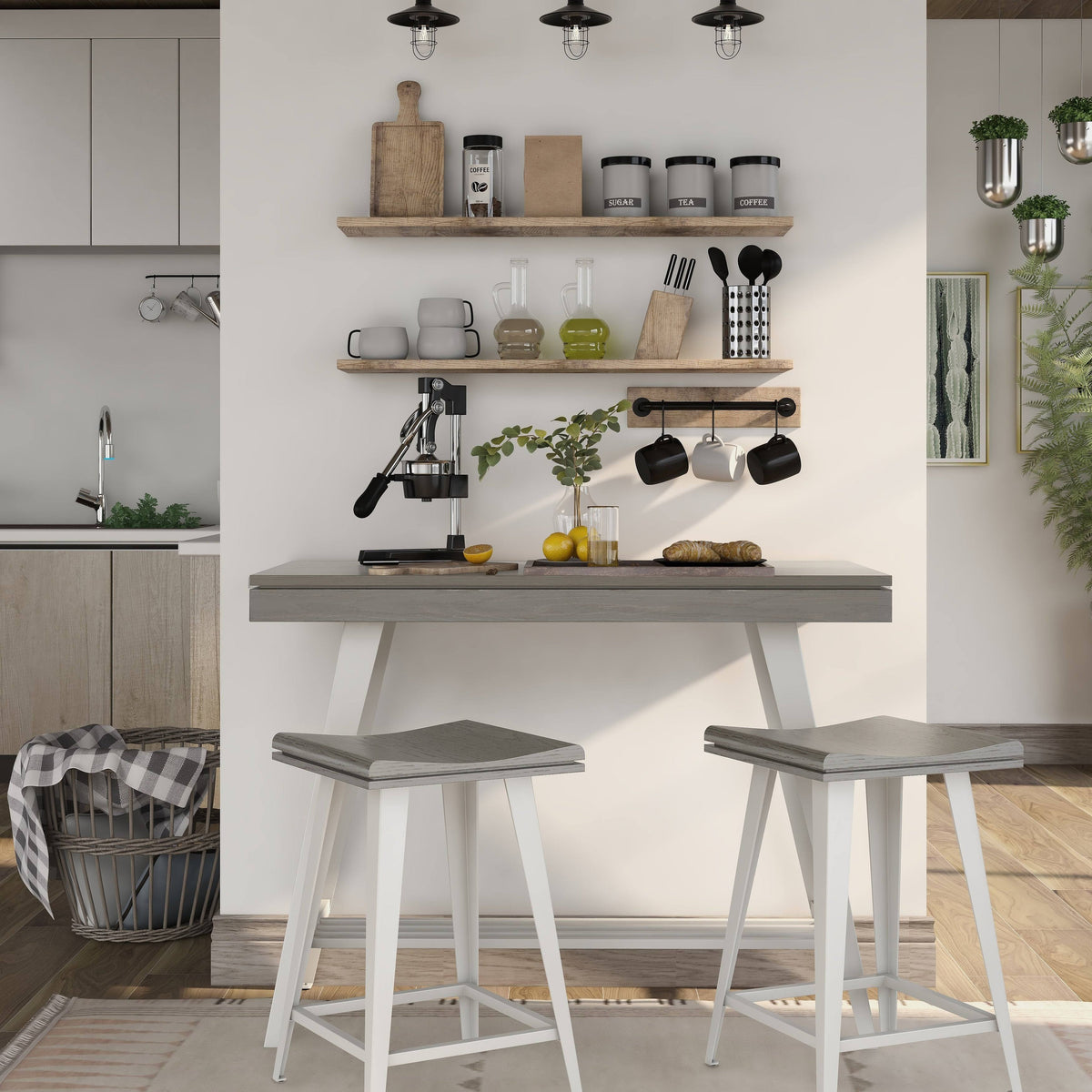 3-Piece 47-Inch Counter Height Table Set X4284