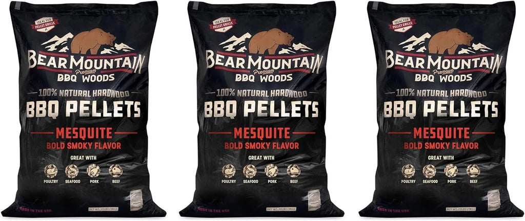 All Natural Hardwood Mesquite BBQ Smoker Pellets 3 Pack G789272