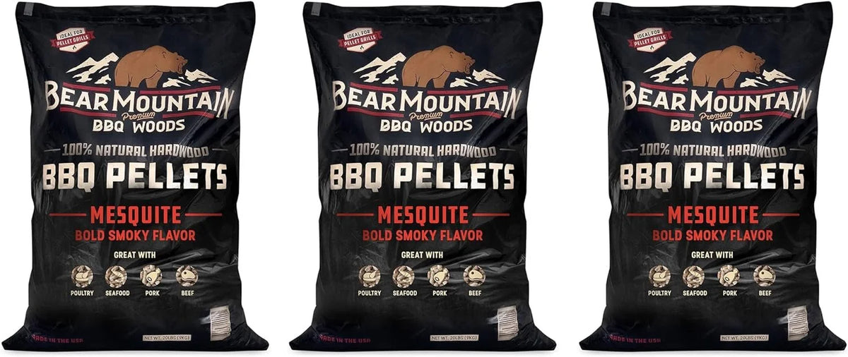 All Natural Hardwood Mesquite BBQ Smoker Pellets 3 Pack G789272