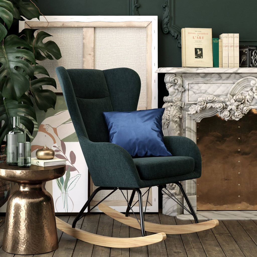 Blue Wingback Rocker S51220