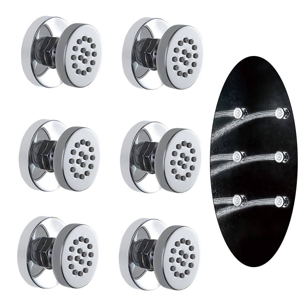 6Pieces Brass Round Body Sprays for Concealed Shower T753