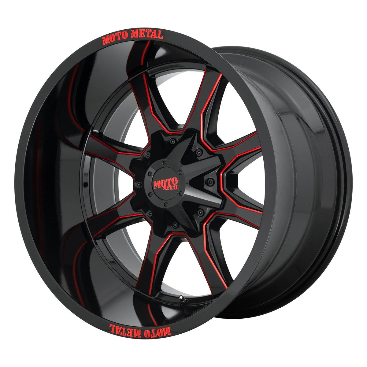Gloss Black Milled Red Tint 20x10 Wheel T66978