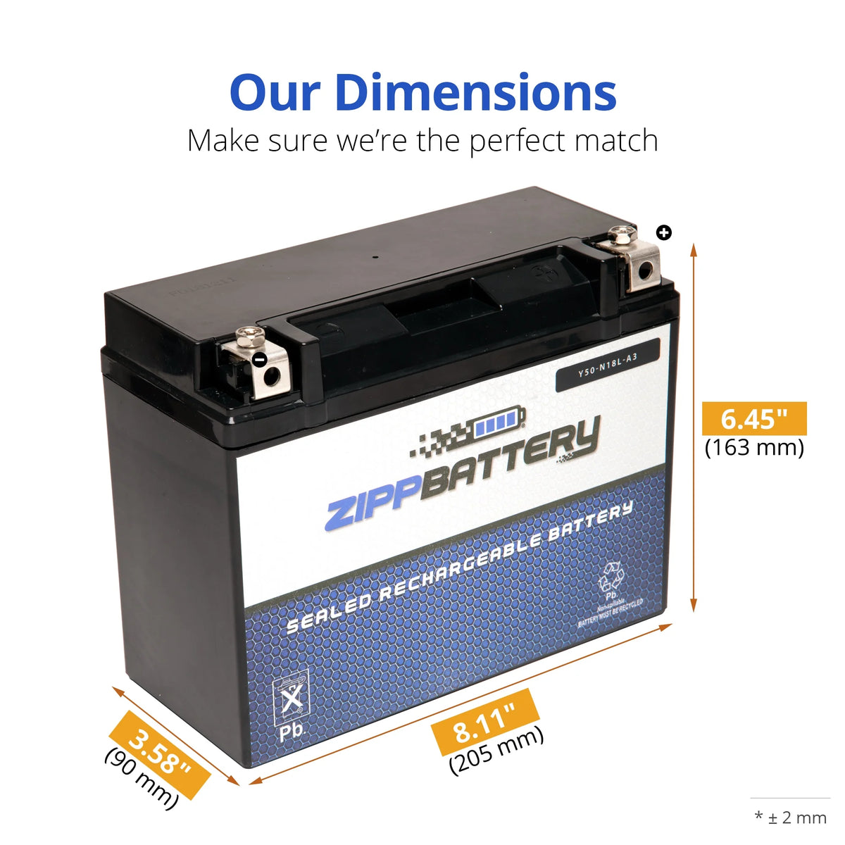12 Volt 20 Ah 260 CCA Snowmobile Battery V21402