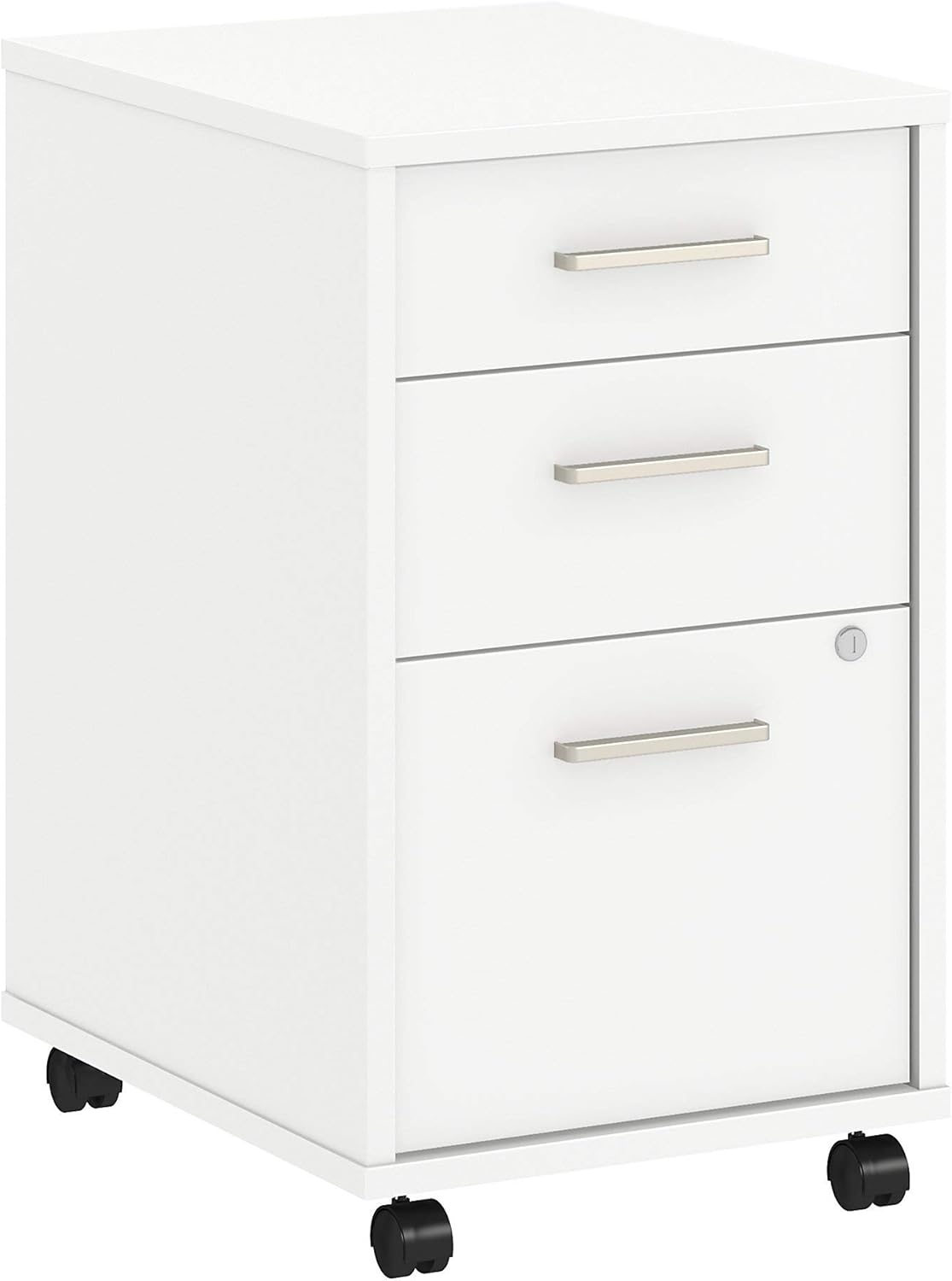 White 3 Drawer Mobile File Cabinet C125183