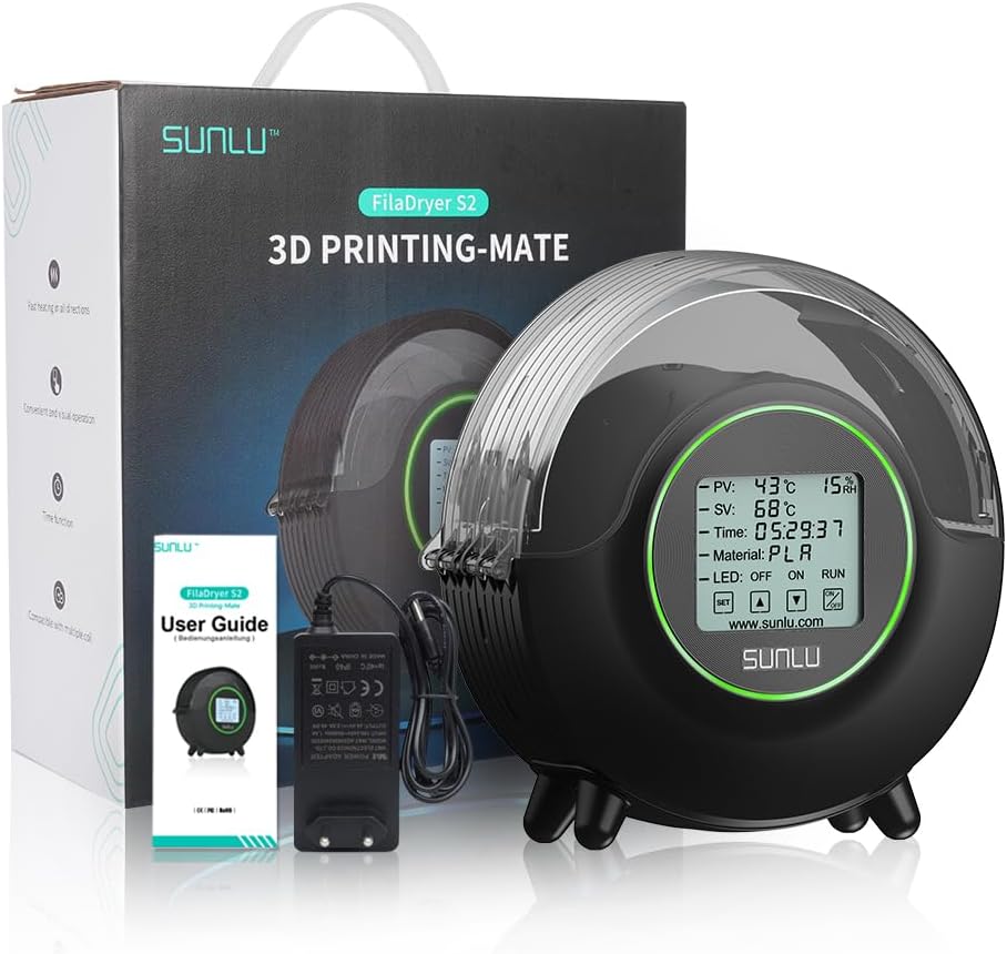 Filament Dryer Box with Fan, 360° Heating, Humidity Display, 1 Kg Spool H6339