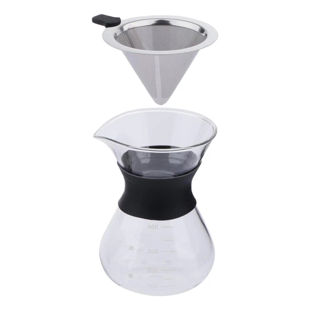Glass Coffee Pot Coffee Brewer with Stainless Steel Filter, 14 Ounce M108837