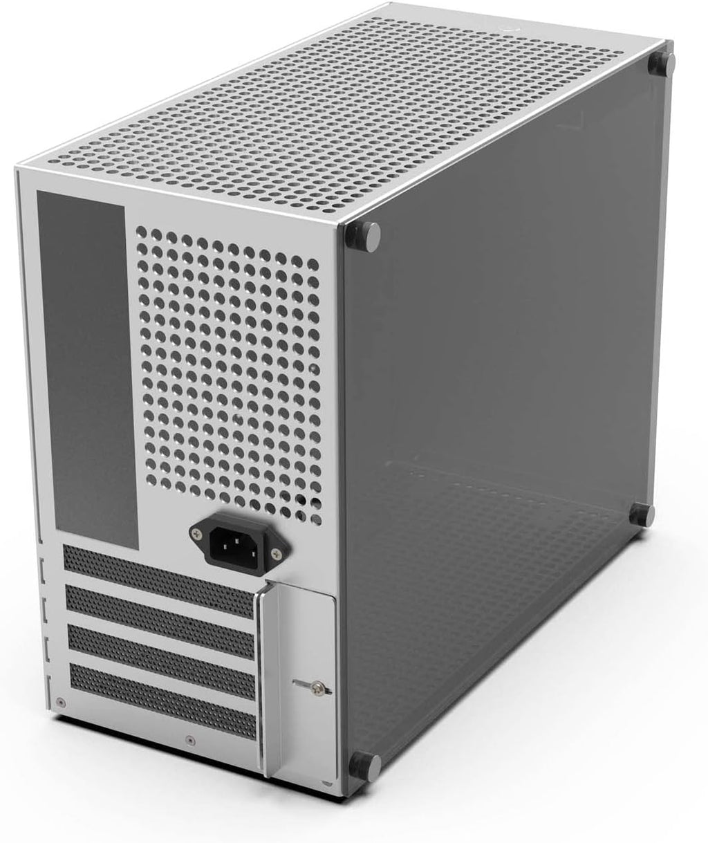 Silver Micro ATX Aluminum PC Case with Tempered Glass B645