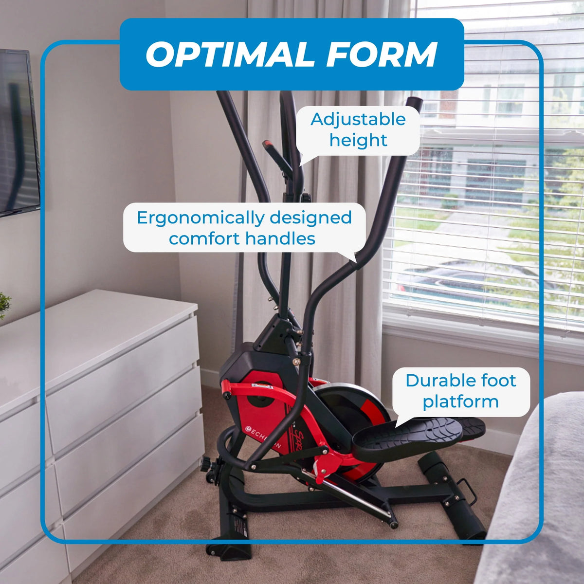 Elliptical Trainer with 8 Levels of Magnetic Resistance B1582