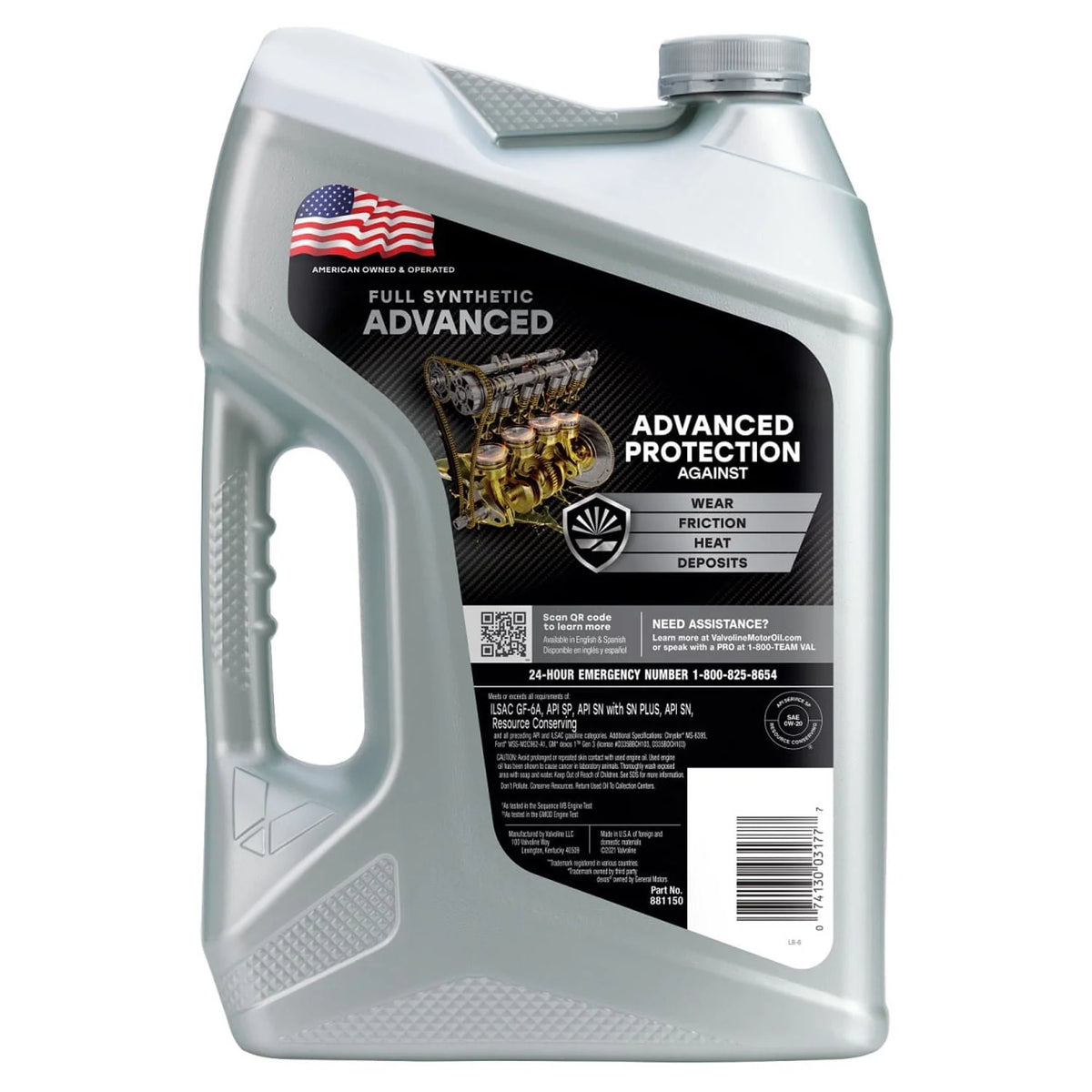 Full Synthetic 0W-20 Motor Oil 5 QT C778453