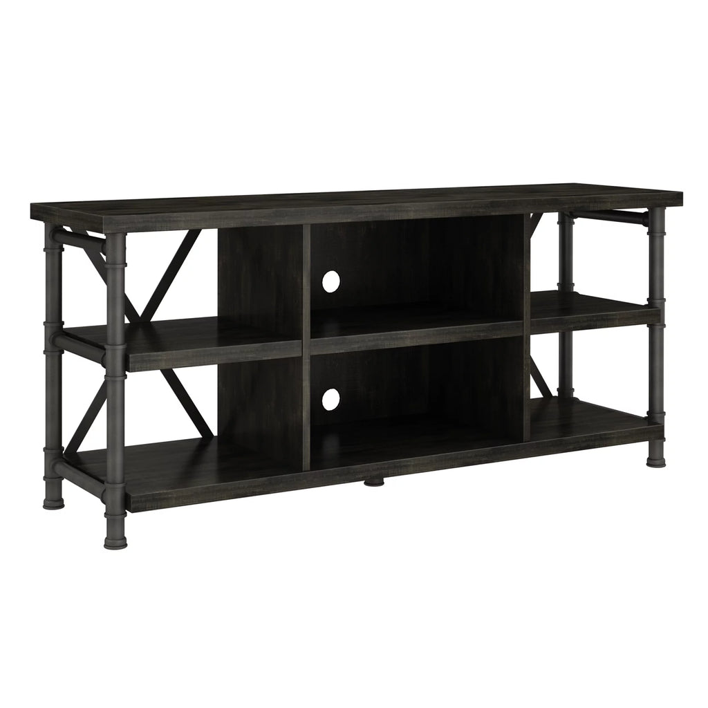 Industrial TV Stand with Metal Pipe Frame D680