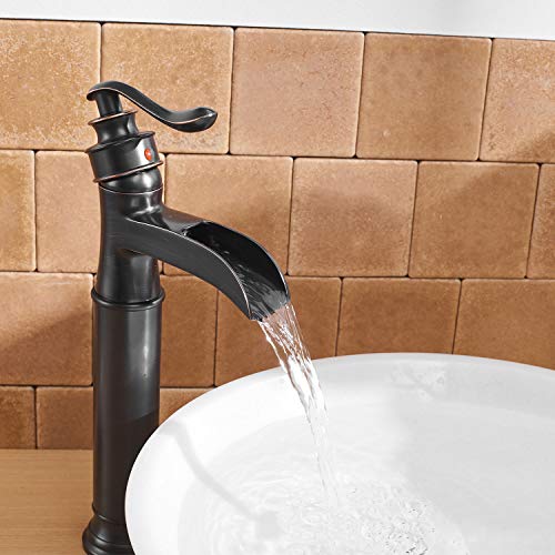 Matte Black Waterfall Vessel Sink Faucet R740858