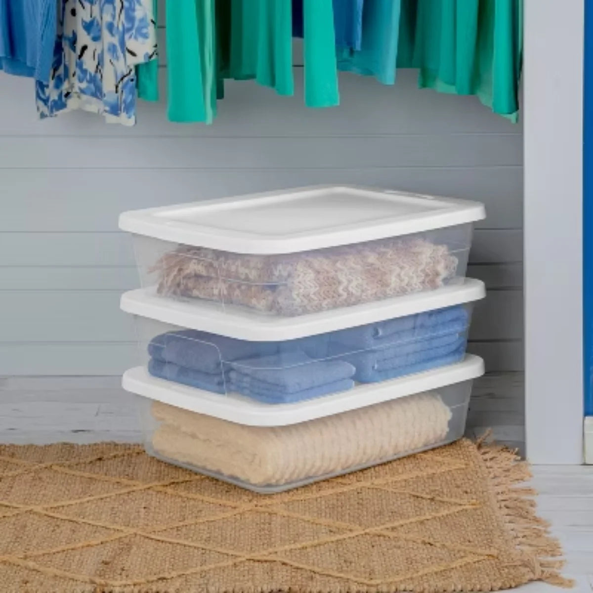 Clear 28 Quart Under Bed Storage Container with Lid N670920