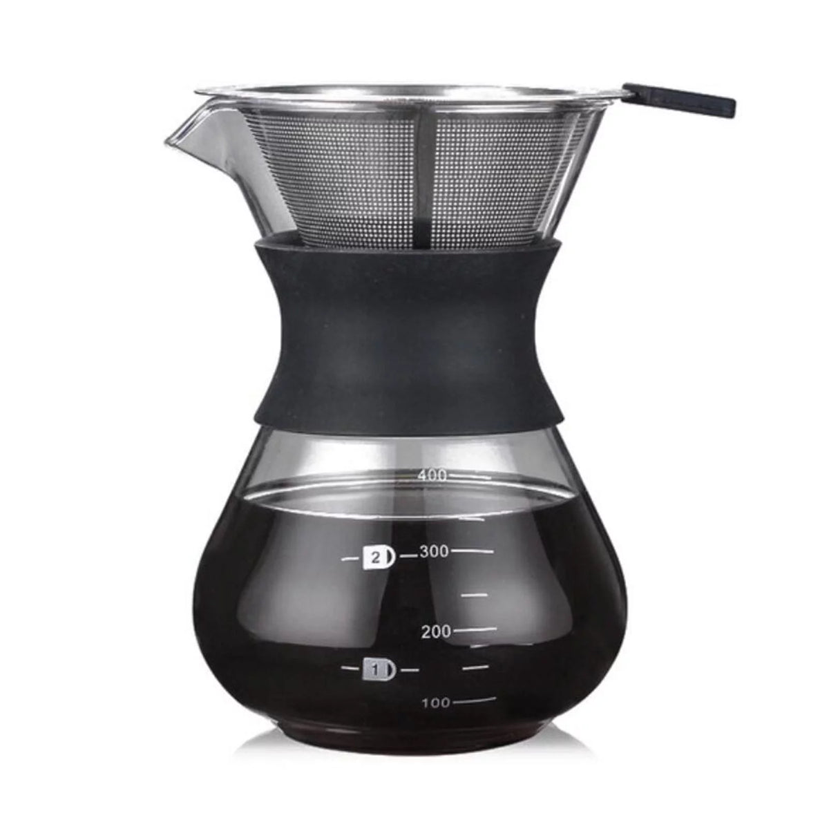 Glass Coffee Pot Coffee Brewer with Stainless Steel Filter, 14 Ounce M108837
