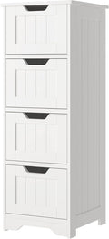 White 4 Drawer Bathroom Floor Storage Cabinet Z9246