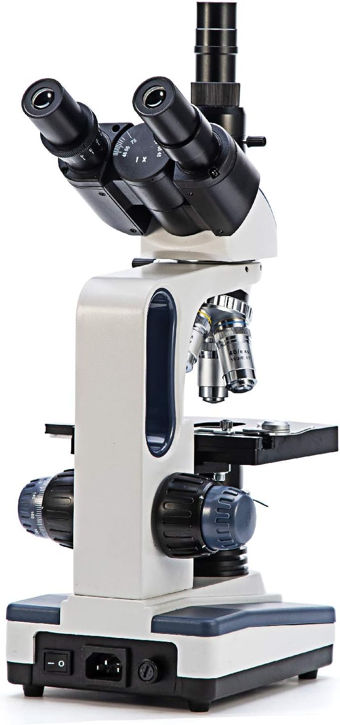 40X-2500X Trinocular Compound Lab Microscope with Wide-Field 10X and 25X Eyepieces T968081
