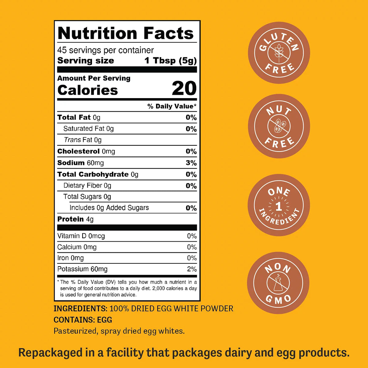 Dried Egg White Protein Powder 8 oz Z783972