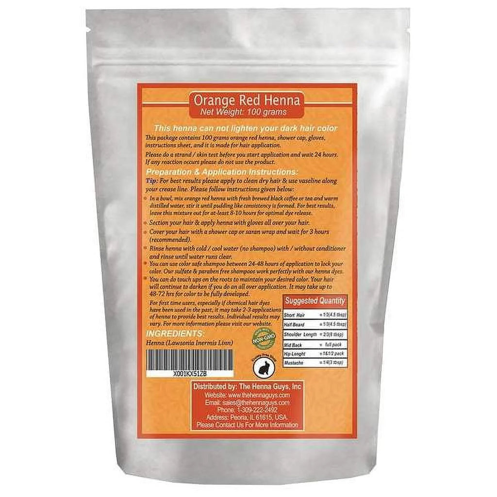 2 Packs Orange Red Henna For Hair 100 Grams A9584