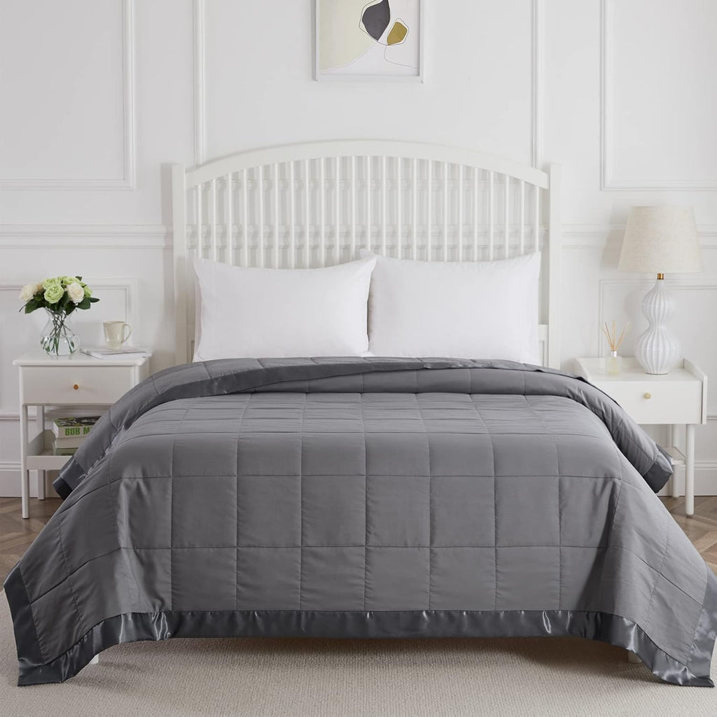 Quilted Down Alternative Blanket with Satin Trim A786295