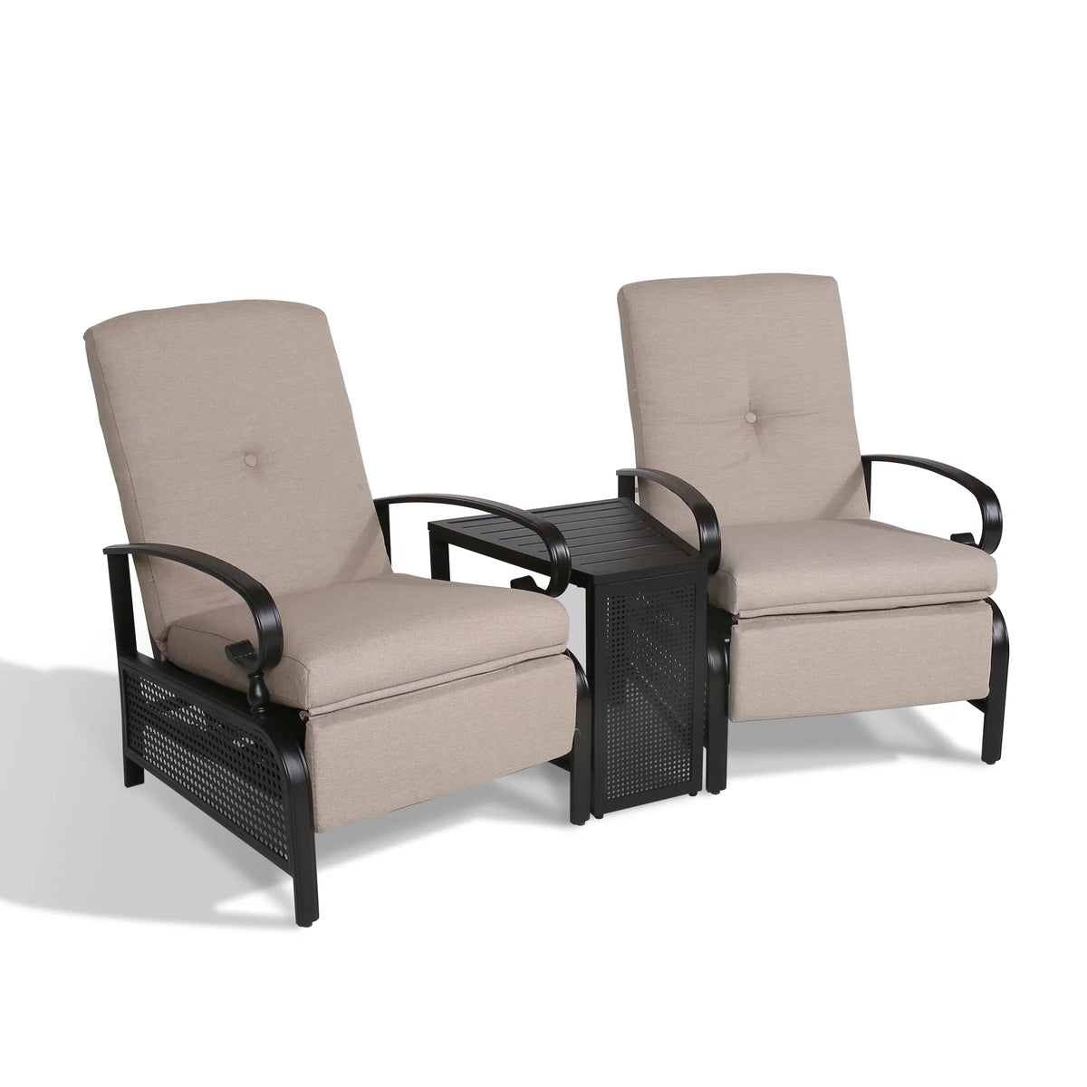 3 Pieces Metal Recliner Conversation Set R834