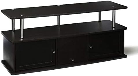 Black 3 Storage Cabinets TV Stand V240
