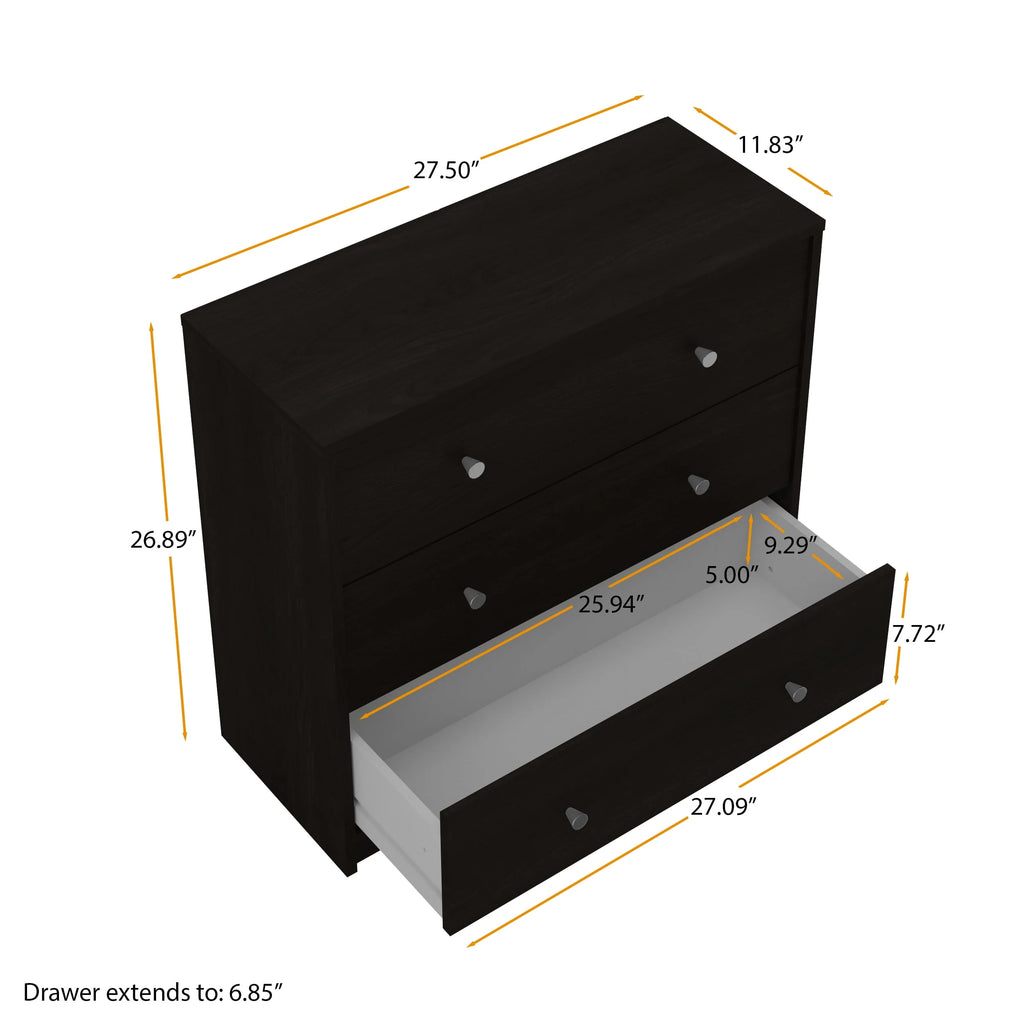 White 3 Drawer Dresser Q162864