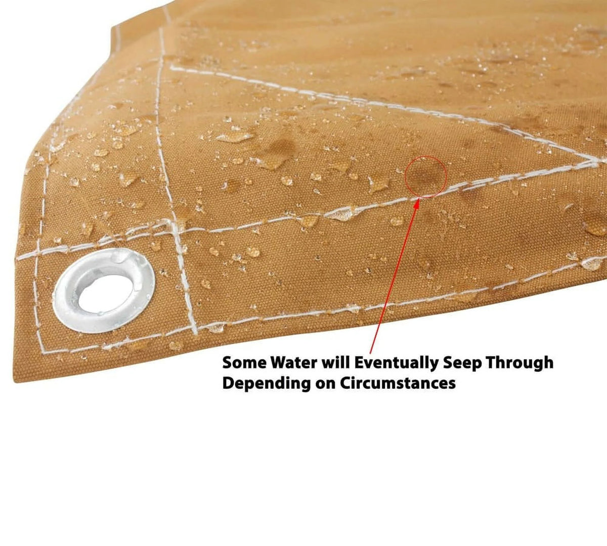 Tan 12oz Canvas Tarp with Grommets Z45598
