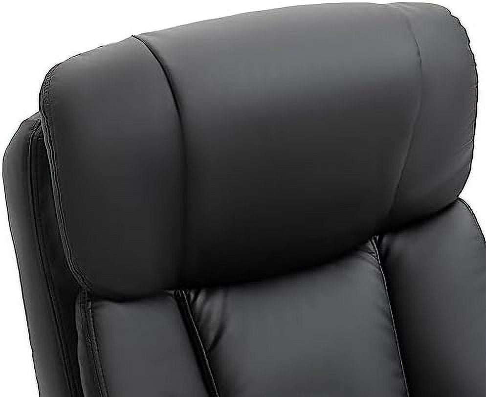 PU Leather Massage Recliner Chair with Ottoman 10 Point Vibration Swiveling Armchair Brown Q4931