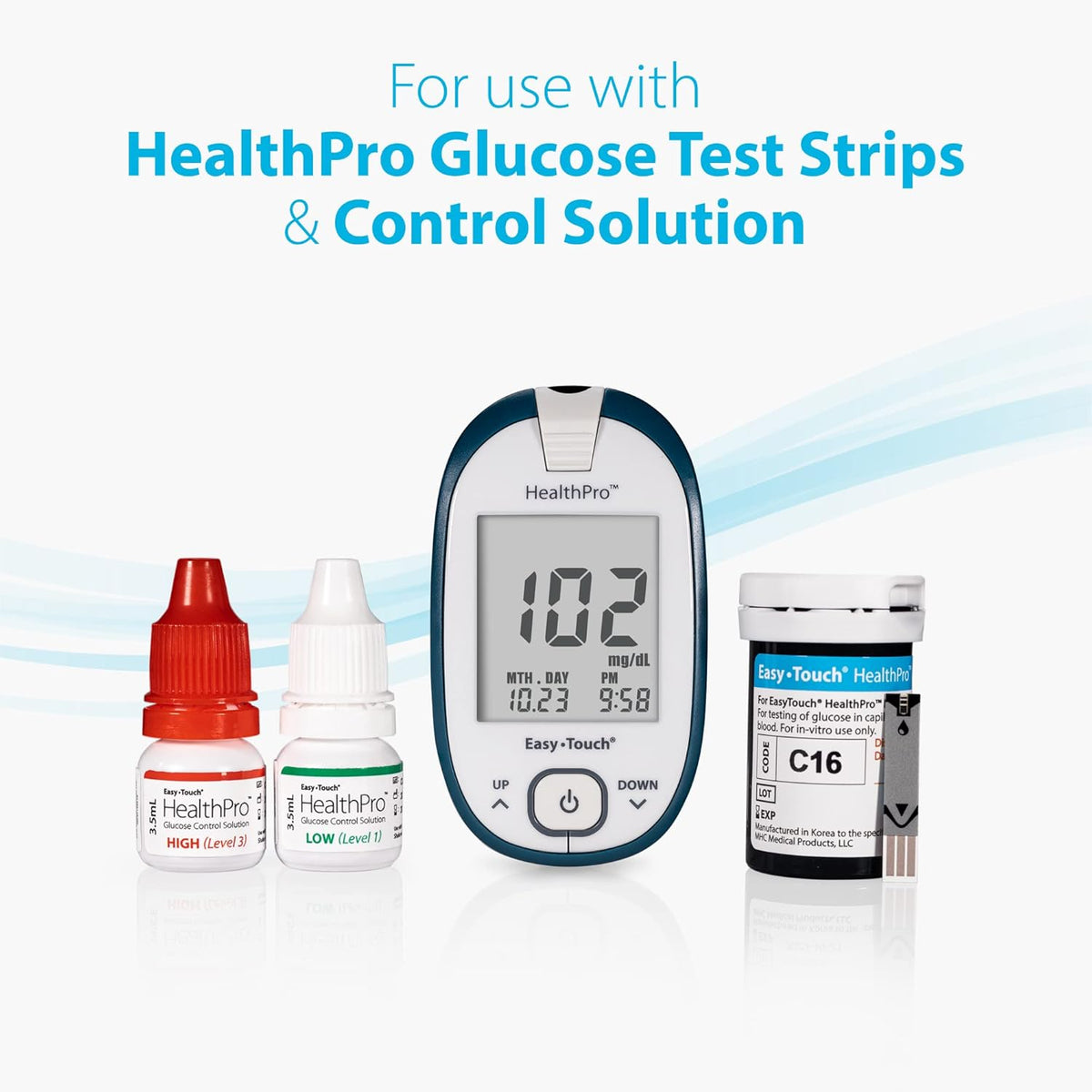 Glucose Monitoring Meter with Lancing Device & 10 Lancets E5386