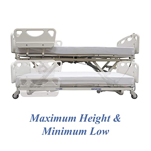 5 Function Full Electric Low Bed with High Density Foam Mattress & Half Rail Package (36" W x 80" L) P2666