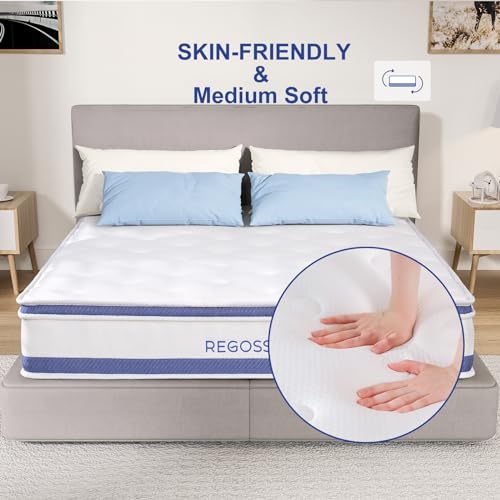 Twin Size 10 Inch Hybrid Mattress with Memory Foam and Pocket Spring B9463