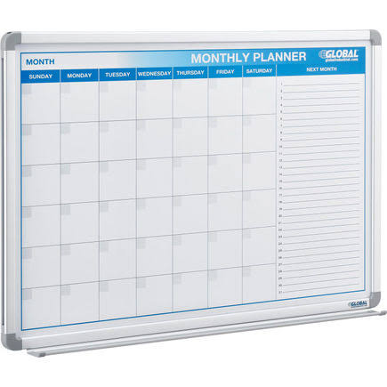 Magnetic Dry Erase Calendar Board 36 x 24 in. H3020
